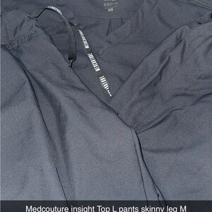 Med Couture Women's Scrub Set in Dark Gray